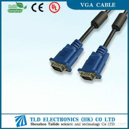 Blue Head VGA Cable to LCD TV With Ferrite Core